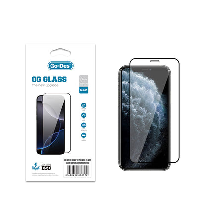 Apple iPhone XS Max 6.5 Go Des OG Glass Antistatik Temperli Cam Ekran Koruyucu - Görsel 2