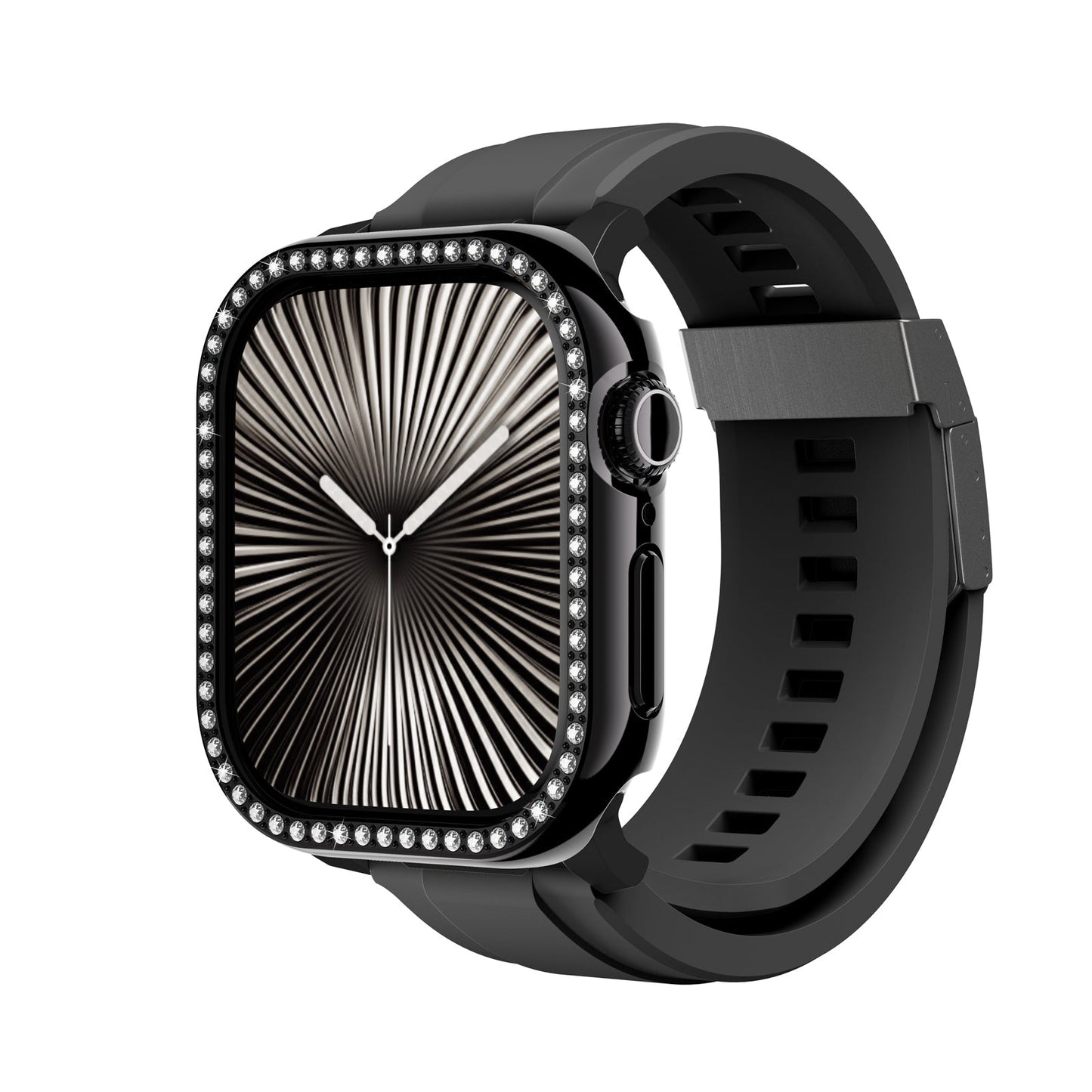 Apple Watch 10 46mm Amazingthing Gleam Fit FullGuard Taşlı Sert PC Kasa ve Ekran Koruyucu - Görsel 2