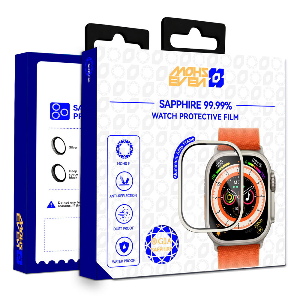 Apple Watch Ultra 49mm Mohseven iWatch Serisi Safir Akıllı Saat Temperli Cam Ekran Koruyucu - Görsel 5