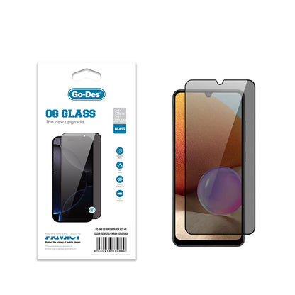 Galaxy A23 Go Des OG Glass Privacy Antistatik Temperli Cam Ekran Koruyucu - Görsel 2