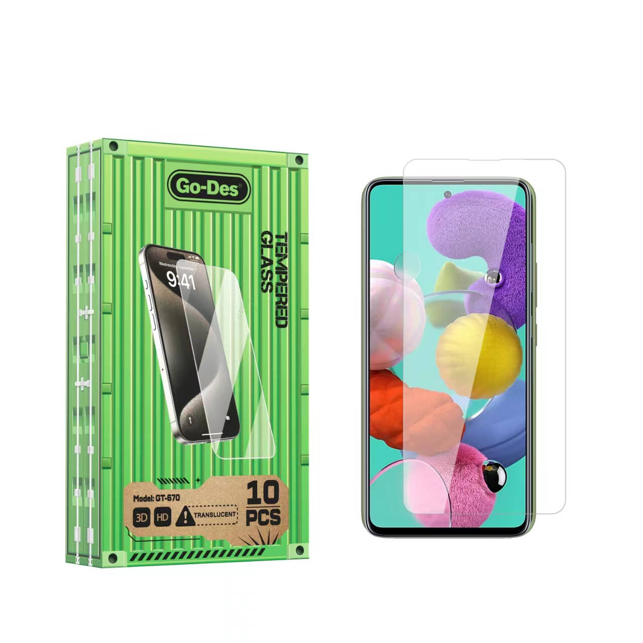 Galaxy A51 Go Des Parmak İzi Bırakmayan 9H Oleofobik Bom Glass Ekran Koruyucu - Görsel 2