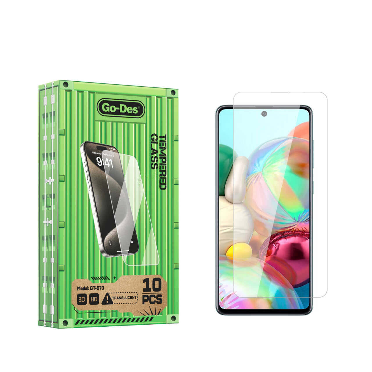 Galaxy A71 Go Des Parmak İzi Bırakmayan 9H Oleofobik Bom Glass Ekran Koruyucu - Görsel 2