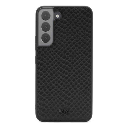 Galaxy S22 Plus Kılıf Kajsa Pearl Pattern Hakiki Deri Kapak - Görsel 2