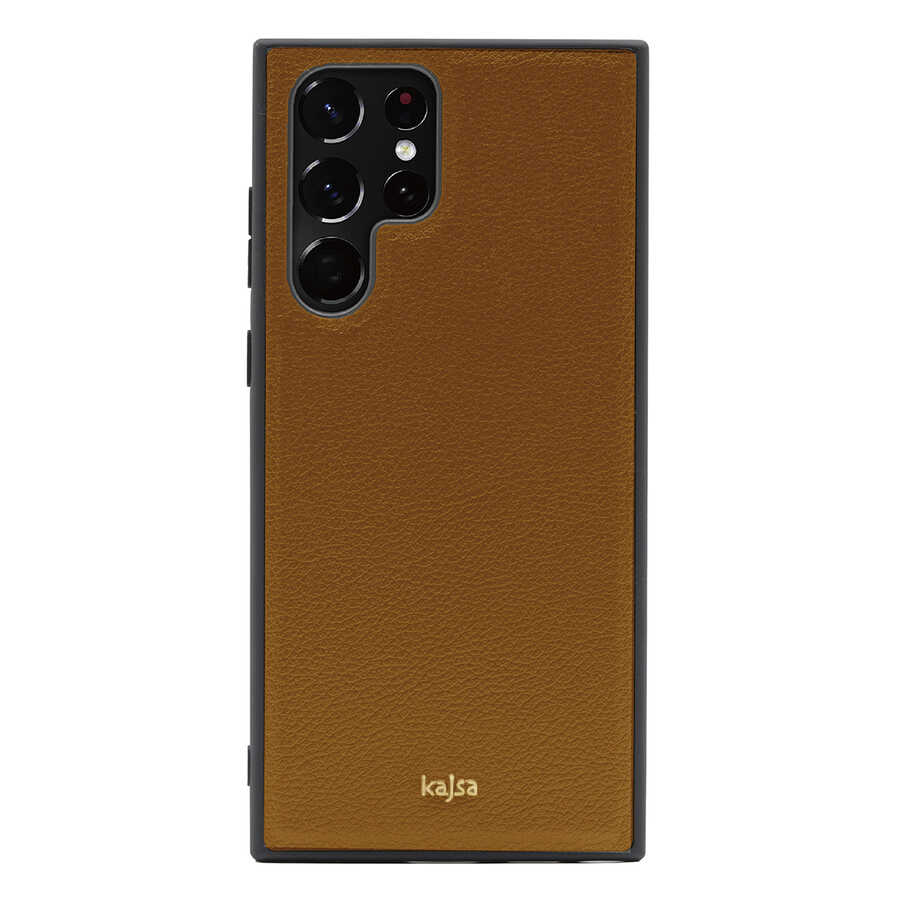 Galaxy S22 Ultra Kılıf Kajsa Luxe Collection Hakiki Deri Kapak - Görsel 4