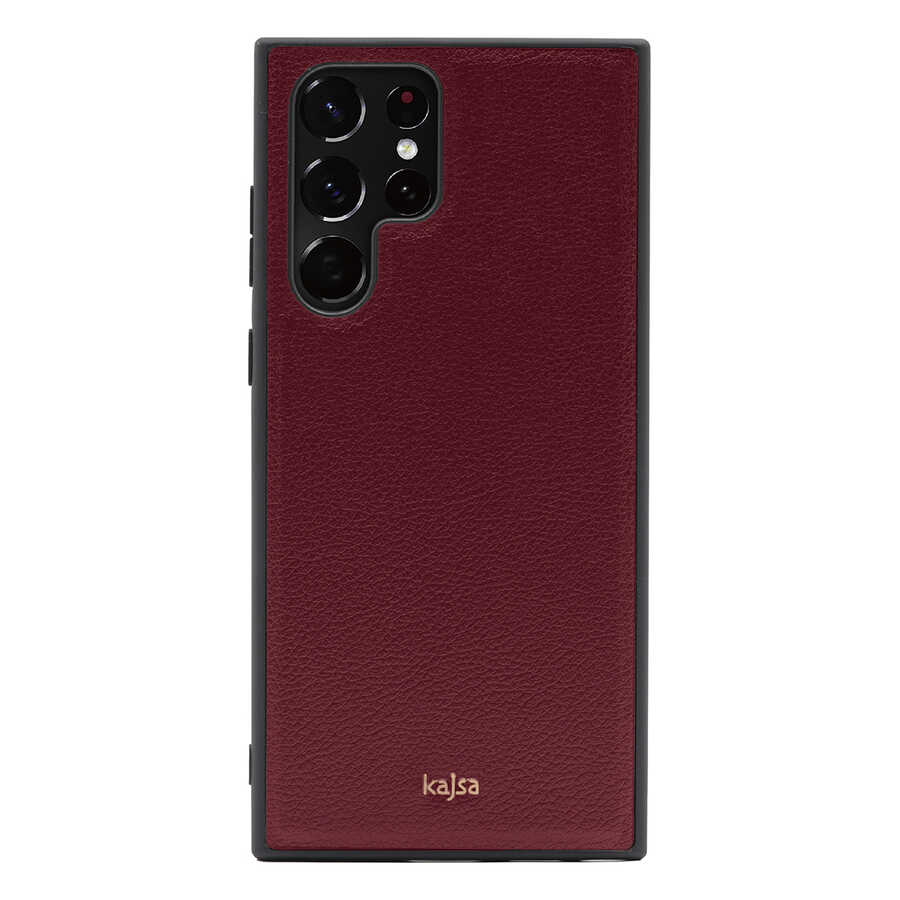 Galaxy S22 Ultra Kılıf Kajsa Luxe Collection Hakiki Deri Kapak - Görsel 5