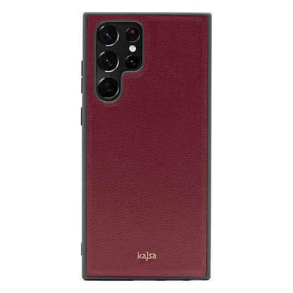 Galaxy S22 Ultra Kılıf Kajsa Luxe Collection Hakiki Deri Kapak - Görsel 5