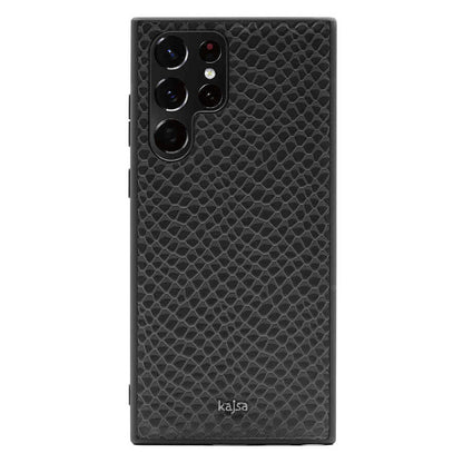 Galaxy S22 Ultra Kılıf Kajsa Pearl Pattern Hakiki Deri Kapak - Görsel 2