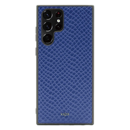 Galaxy S22 Ultra Kılıf Kajsa Pearl Pattern Hakiki Deri Kapak - Görsel 3