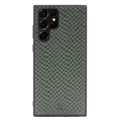 Galaxy S22 Ultra Kılıf Kajsa Pearl Pattern Hakiki Deri Kapak - Görsel 4