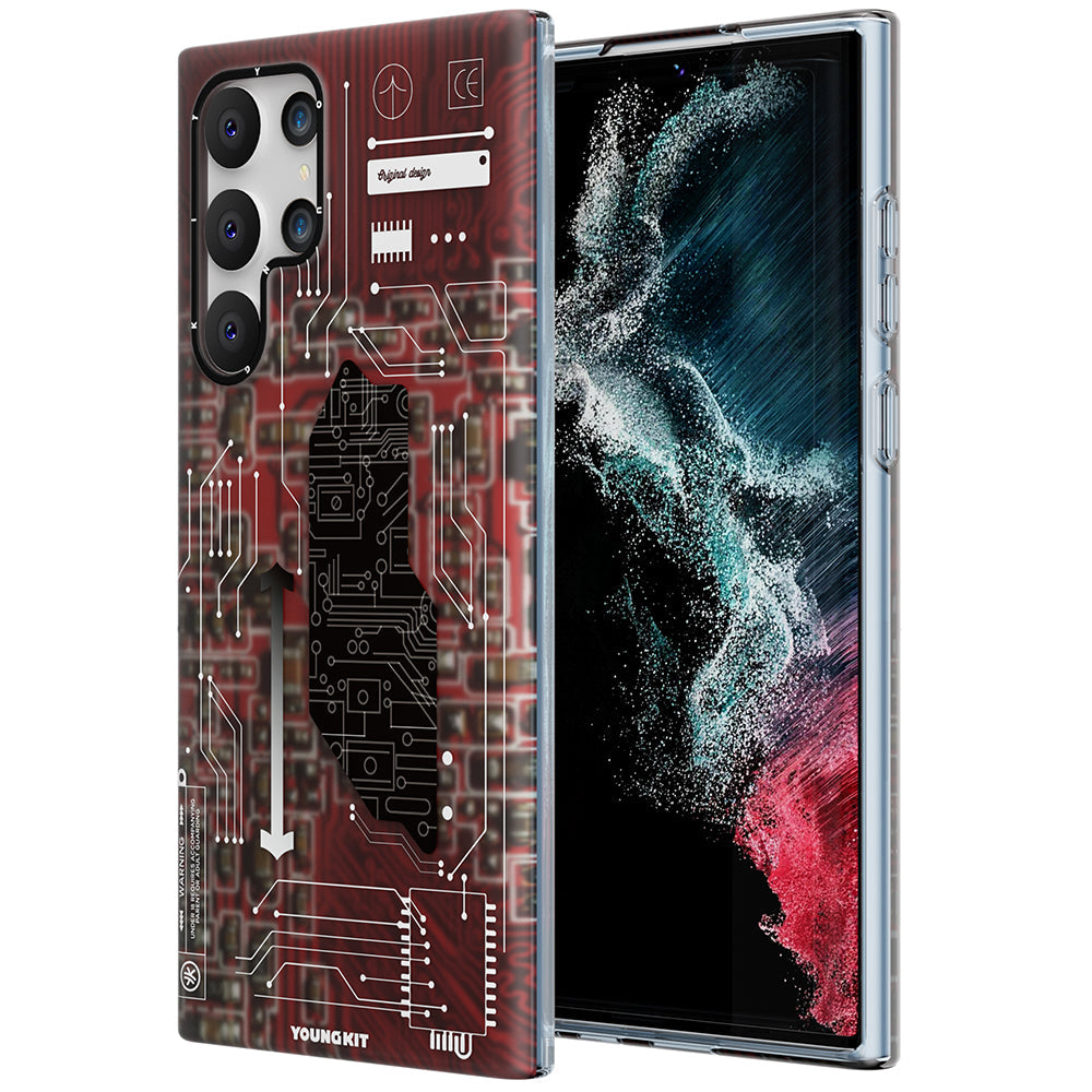 Galaxy S22 Ultra Kılıf YoungKit Technology Serisi Kapak - Görsel 3