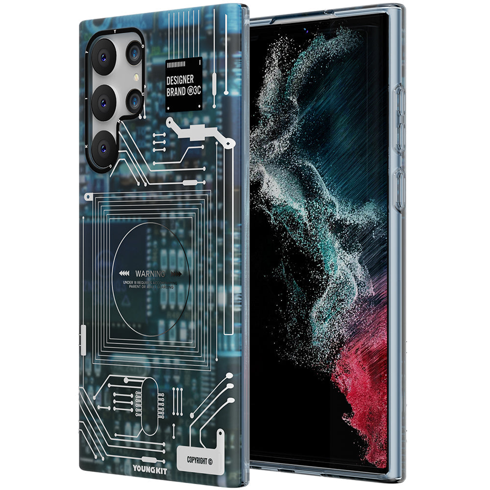Galaxy S22 Ultra Kılıf YoungKit Technology Serisi Kapak - Görsel 4
