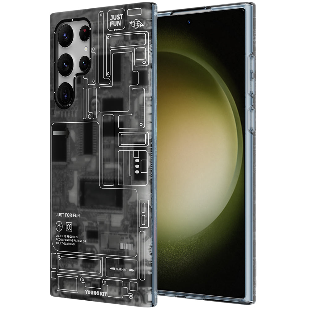 Galaxy S23 Ultra Kılıf YoungKit Technology Serisi Kapak - Görsel 2