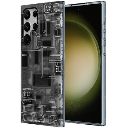 Galaxy S23 Ultra Kılıf YoungKit Technology Serisi Kapak - Görsel 2