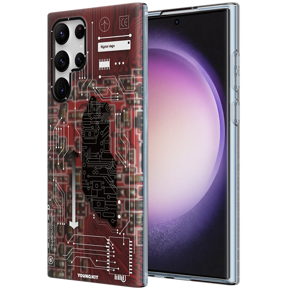 Galaxy S23 Ultra Kılıf YoungKit Technology Serisi Kapak - Görsel 3
