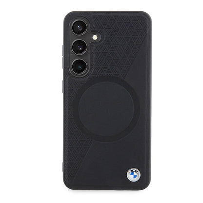 Galaxy S24 Kılıf BMW Orjinal Lisanslı M-safe Şarj Özellikli Yarım Dokulu Circle Leather Kapak - Görsel 2