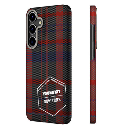 Galaxy S24 Kılıf Ekose Desenli Youngkit Gezhi Serisi Kapak - Görsel 4