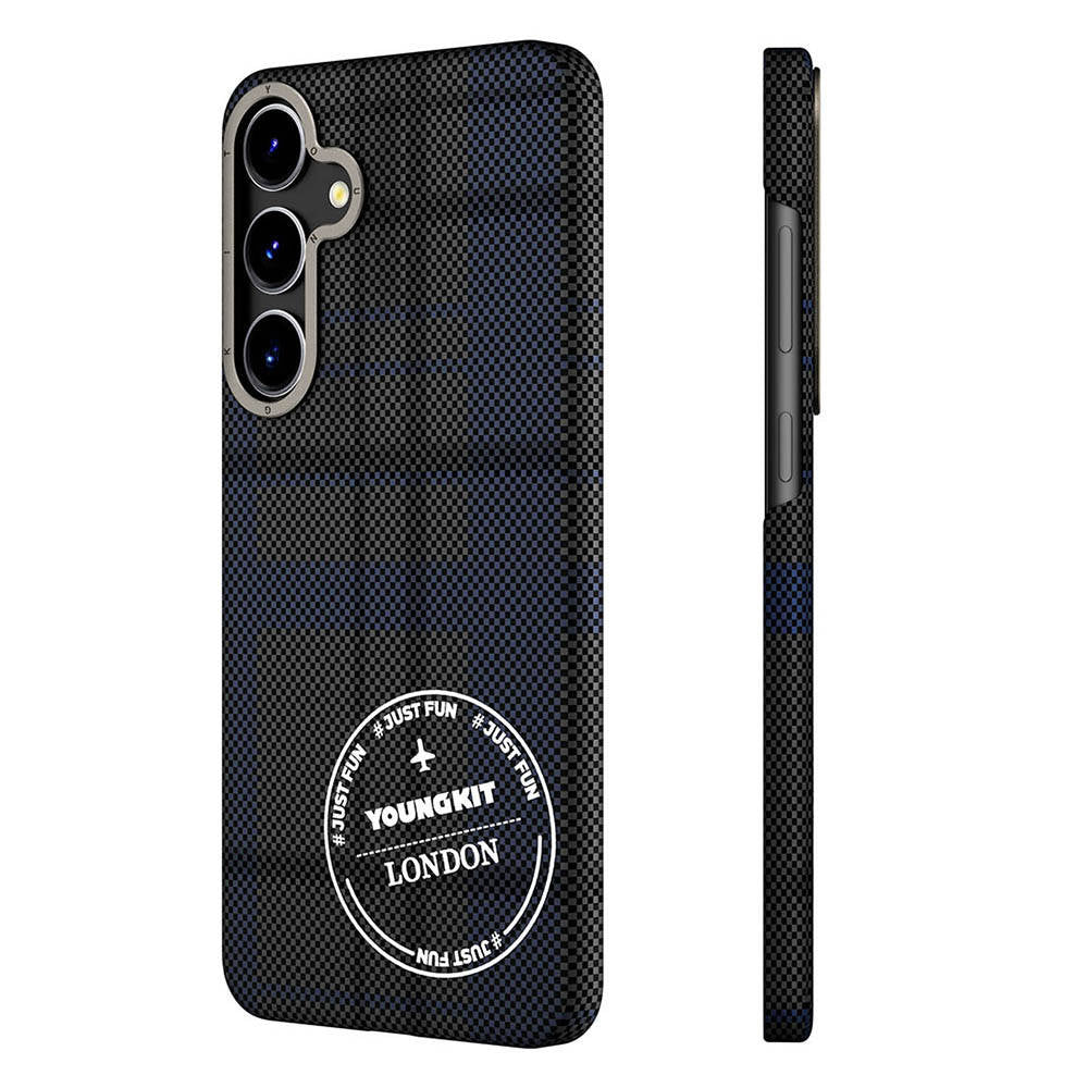 Galaxy S24 Kılıf Ekose Desenli Youngkit Gezhi Serisi Kapak - Görsel 2