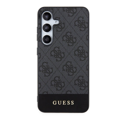 Galaxy S24 Kılıf Guess Orjinal Lisanslı PU Deri Şerit Logo Dizaynlı Kapak - Görsel 2