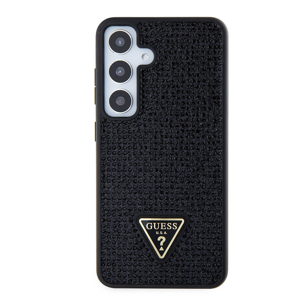 Galaxy S24 Kılıf Guess Orjinal Lisanslı Taşlı Arka Yüzey Üçgen Logolu Kapak - Görsel 2