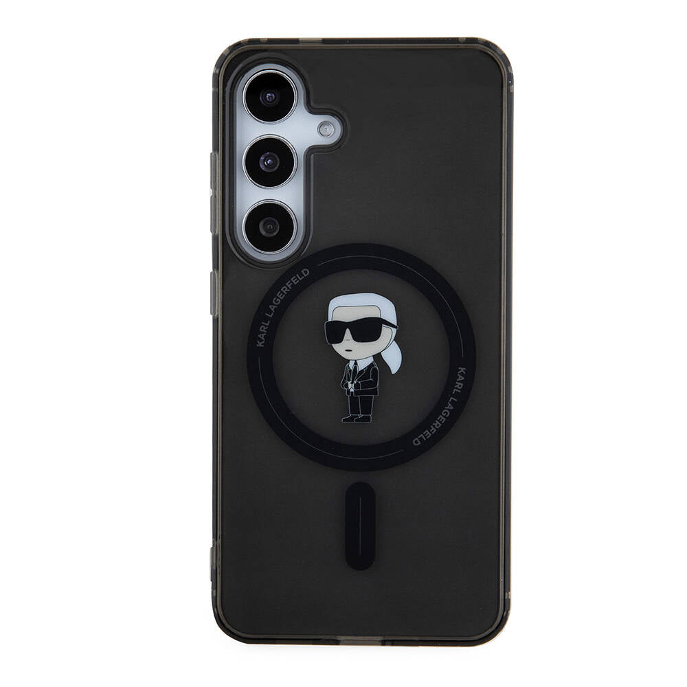 Galaxy S24 Kılıf Karl Lagerfeld Orjinal Lisanslı M-safe Şarj Özellikli Karl Head IML Baskılı Kapak - Görsel 2