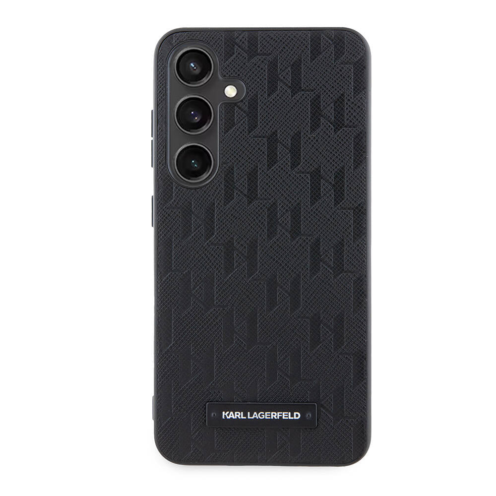 Galaxy S24 Kılıf Karl Lagerfeld Orjinal Lisanslı Saffiano Monogram Metal Logo Kapak - Görsel 2