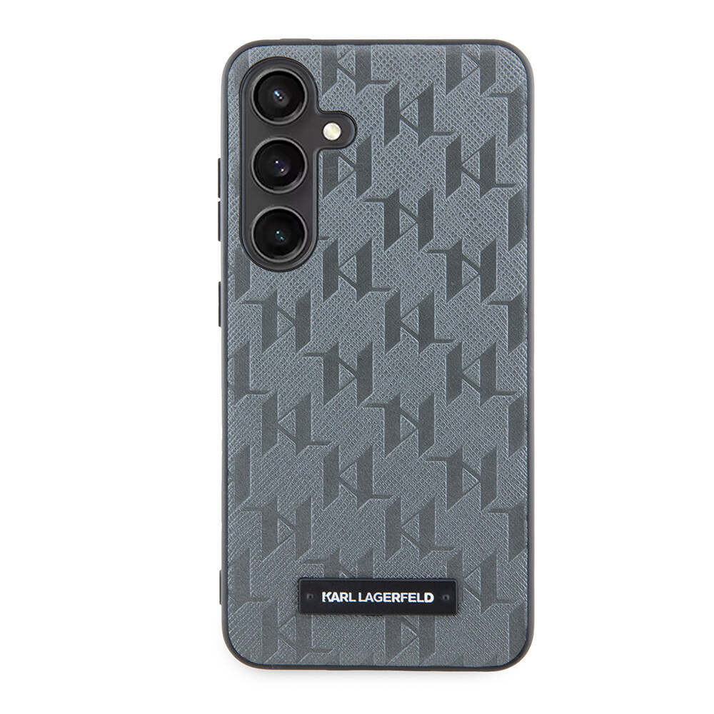 Galaxy S24 Kılıf Karl Lagerfeld Orjinal Lisanslı Saffiano Monogram Metal Logo Kapak - Görsel 3