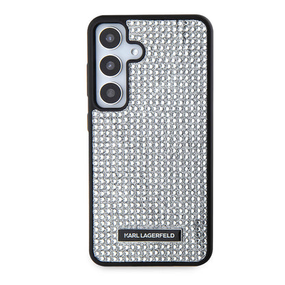 Galaxy S24 Kılıf Karl Lagerfeld Taşlı Metal Logo Orjinal Lisanslı Kapak - Görsel 2