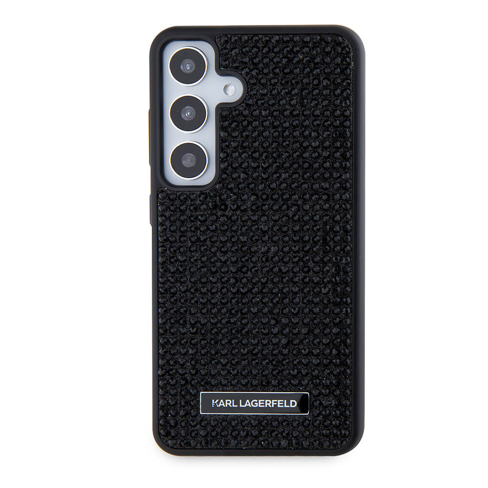 Galaxy S24 Kılıf Karl Lagerfeld Taşlı Metal Logo Orjinal Lisanslı Kapak - Görsel 3