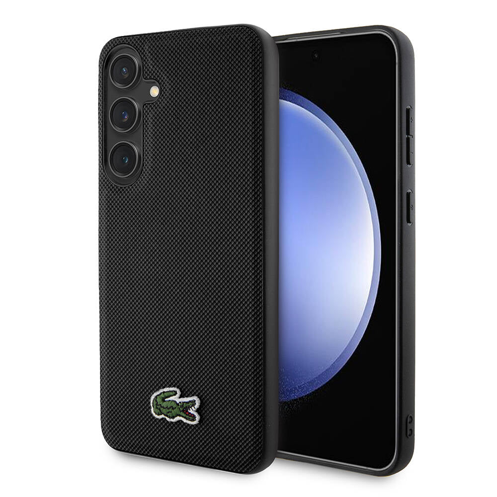 Galaxy S24 Kılıf Lacoste Orjinal Lisanslı PU Pike Desenli Arka Yüzey İkonik Timsah Dokuma Logolu Kapak - Görsel 2