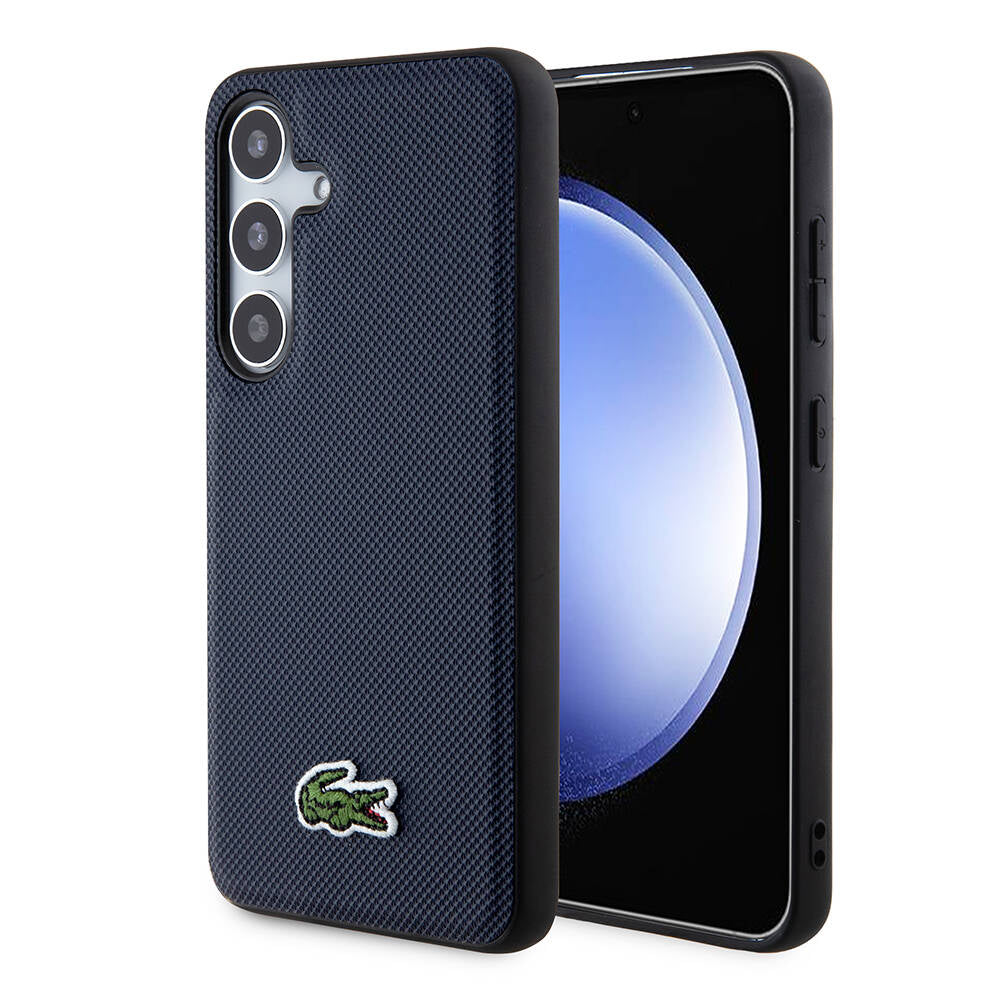 Galaxy S24 Kılıf Lacoste Orjinal Lisanslı PU Pike Desenli Arka Yüzey İkonik Timsah Dokuma Logolu Kapak - Görsel 4