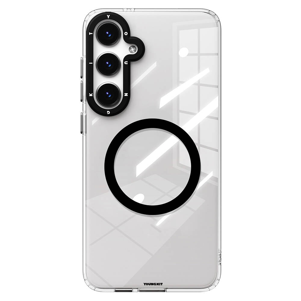 Galaxy S24 Kılıf M-safe Şarj Özellikli Sararmaya Karşı Dayanıklı Youngkit Clear Crystal Serisi Kapak - Görsel 2