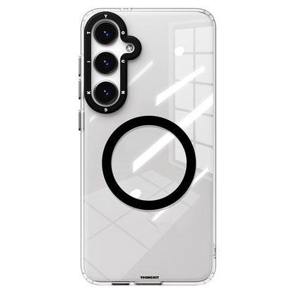 Galaxy S24 Kılıf M-safe Şarj Özellikli Sararmaya Karşı Dayanıklı Youngkit Clear Crystal Serisi Kapak - Görsel 2