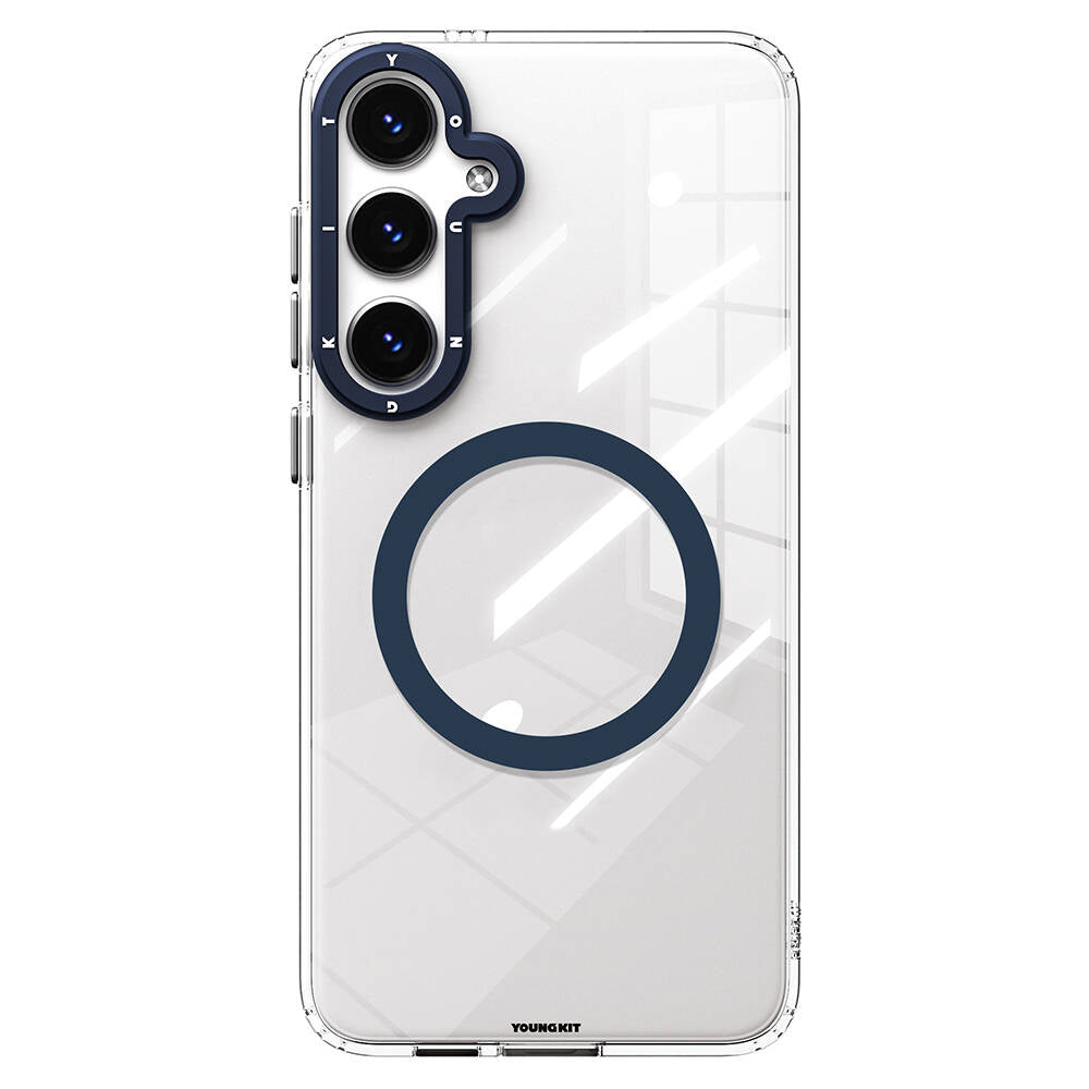 Galaxy S24 Kılıf M-safe Şarj Özellikli Sararmaya Karşı Dayanıklı Youngkit Clear Crystal Serisi Kapak - Görsel 3