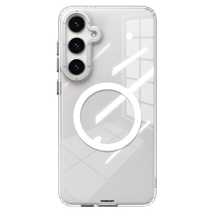 Galaxy S24 Kılıf M-safe Şarj Özellikli Sararmaya Karşı Dayanıklı Youngkit Clear Crystal Serisi Kapak