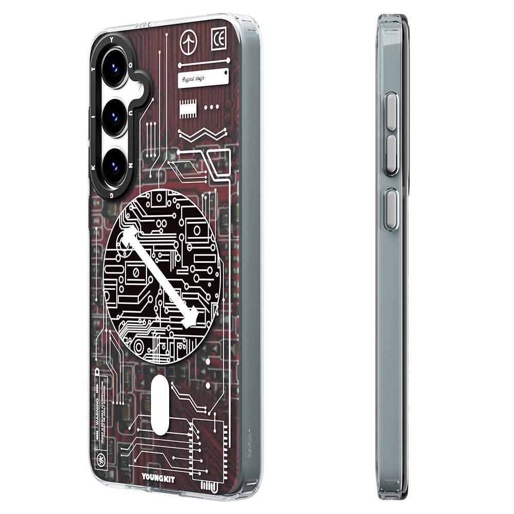 Galaxy S24 Kılıf M-safe Şarj Özellikli YoungKit Technology Serisi Kapak - Görsel 5