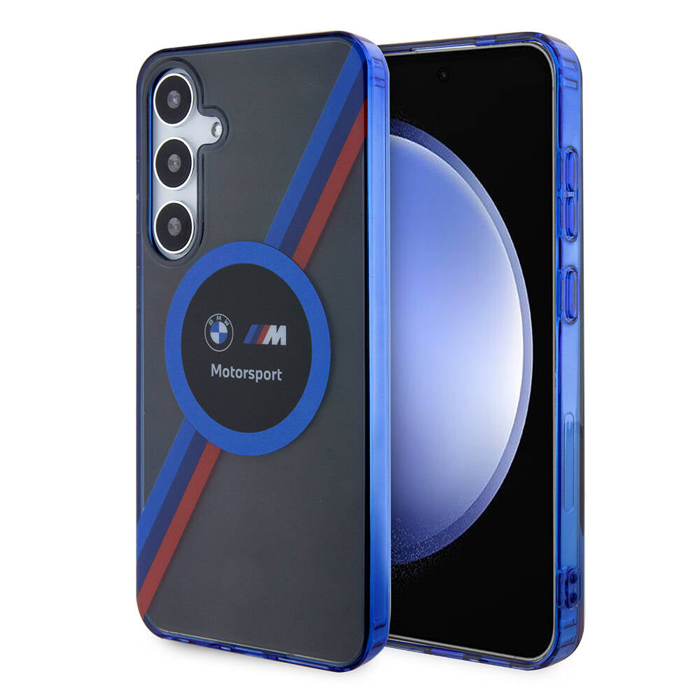 Galaxy S24 Plus Kılıf BMW Orjinal Lisanslı M Logolu Üç Renk Çizgili Motorsport Circle Kapak - Görsel 2