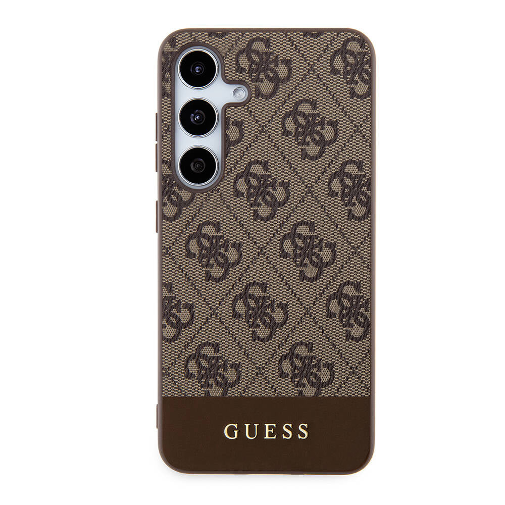 Galaxy S24 Plus Kılıf Guess Orjinal Lisanslı PU Deri Şerit Logo Dizaynlı Kapak - Görsel 3