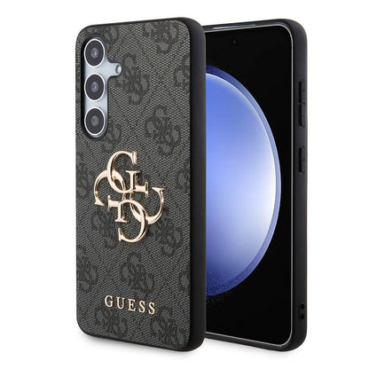 Galaxy S24 Plus Kılıf Guess Orjinal Lisanslı PU Deri Yazı ve 4G Metal Logolu Desenli Kapak - Görsel 3