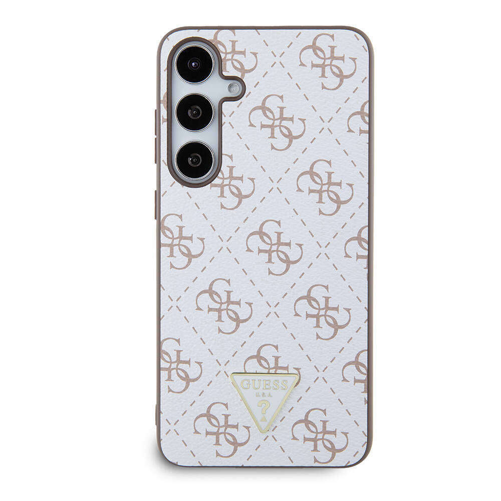 Galaxy S24 Plus Kılıf Guess Orjinal Lisanslı PU Üçgen Logo 4G Desenli Kapak - Görsel 3
