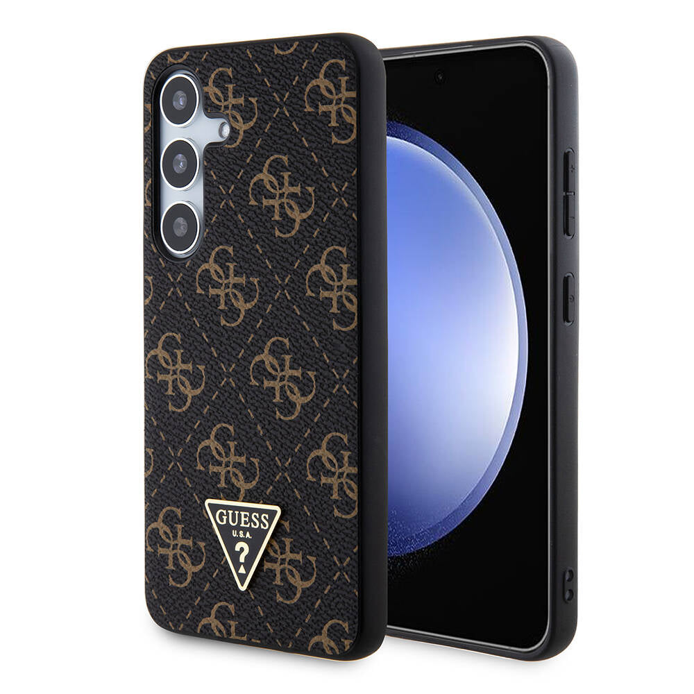Galaxy S24 Plus Kılıf Guess Orjinal Lisanslı PU Üçgen Logo 4G Desenli Kapak - Görsel 2