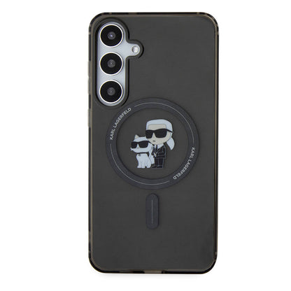 Galaxy S24 Plus Kılıf Karl Lagerfeld Orjinal Lisanslı M-safe Şarj Özellikli Karl & Choupette IML Baskılı Kapak - Görsel 2