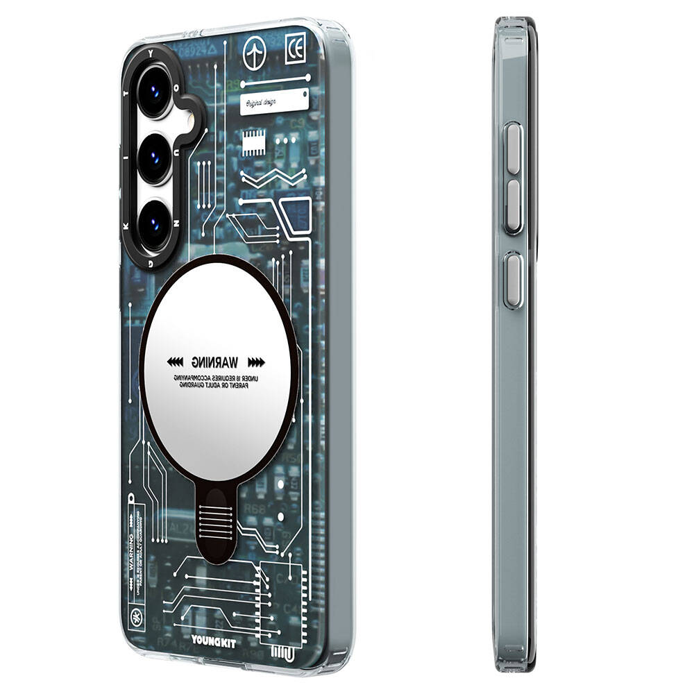 Galaxy S24 Plus Kılıf M-safe Şarj Özellikli YoungKit Technology Serisi Kapak - Görsel 2