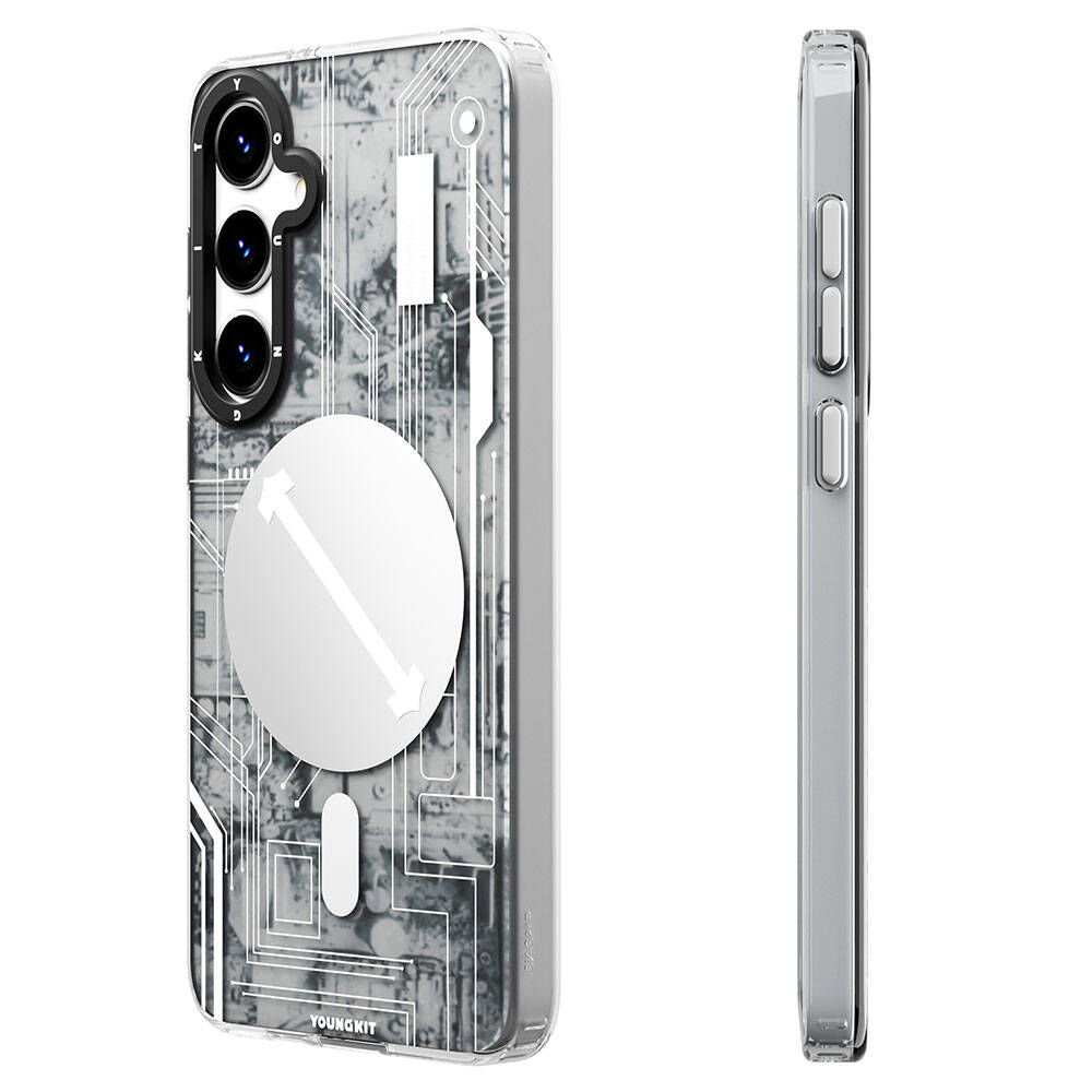 Galaxy S24 Plus Kılıf M-safe Şarj Özellikli YoungKit Technology Serisi Kapak - Görsel 3