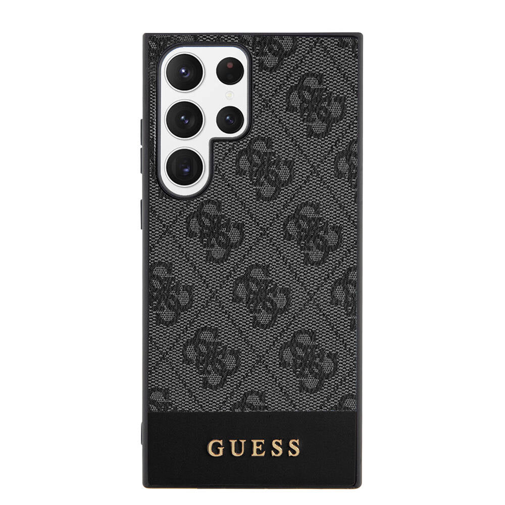 Galaxy S24 Ultra Kılıf Guess Orjinal Lisanslı PU Deri Şerit Logo Dizaynlı Kapak - Görsel 2