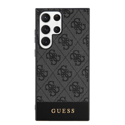Galaxy S24 Ultra Kılıf Guess Orjinal Lisanslı PU Deri Şerit Logo Dizaynlı Kapak - Görsel 2