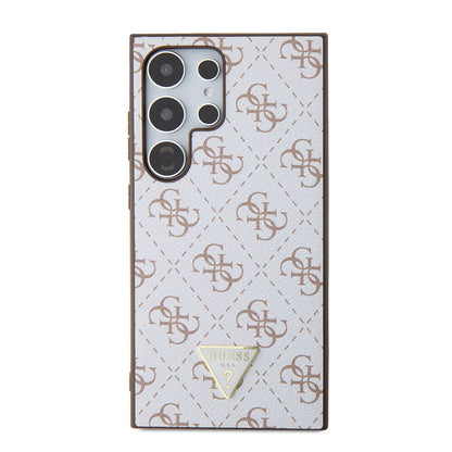 Galaxy S24 Ultra Kılıf Guess Orjinal Lisanslı PU Üçgen Logo 4G Desenli Kapak - Görsel 3