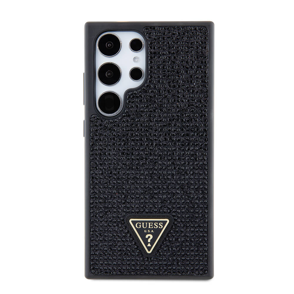 Galaxy S24 Ultra Kılıf Guess Orjinal Lisanslı Taşlı Arka Yüzey Üçgen Logolu Kapak - Görsel 4