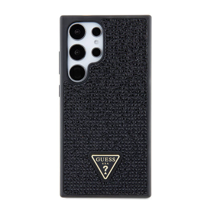 Galaxy S24 Ultra Kılıf Guess Orjinal Lisanslı Taşlı Arka Yüzey Üçgen Logolu Kapak - Görsel 4
