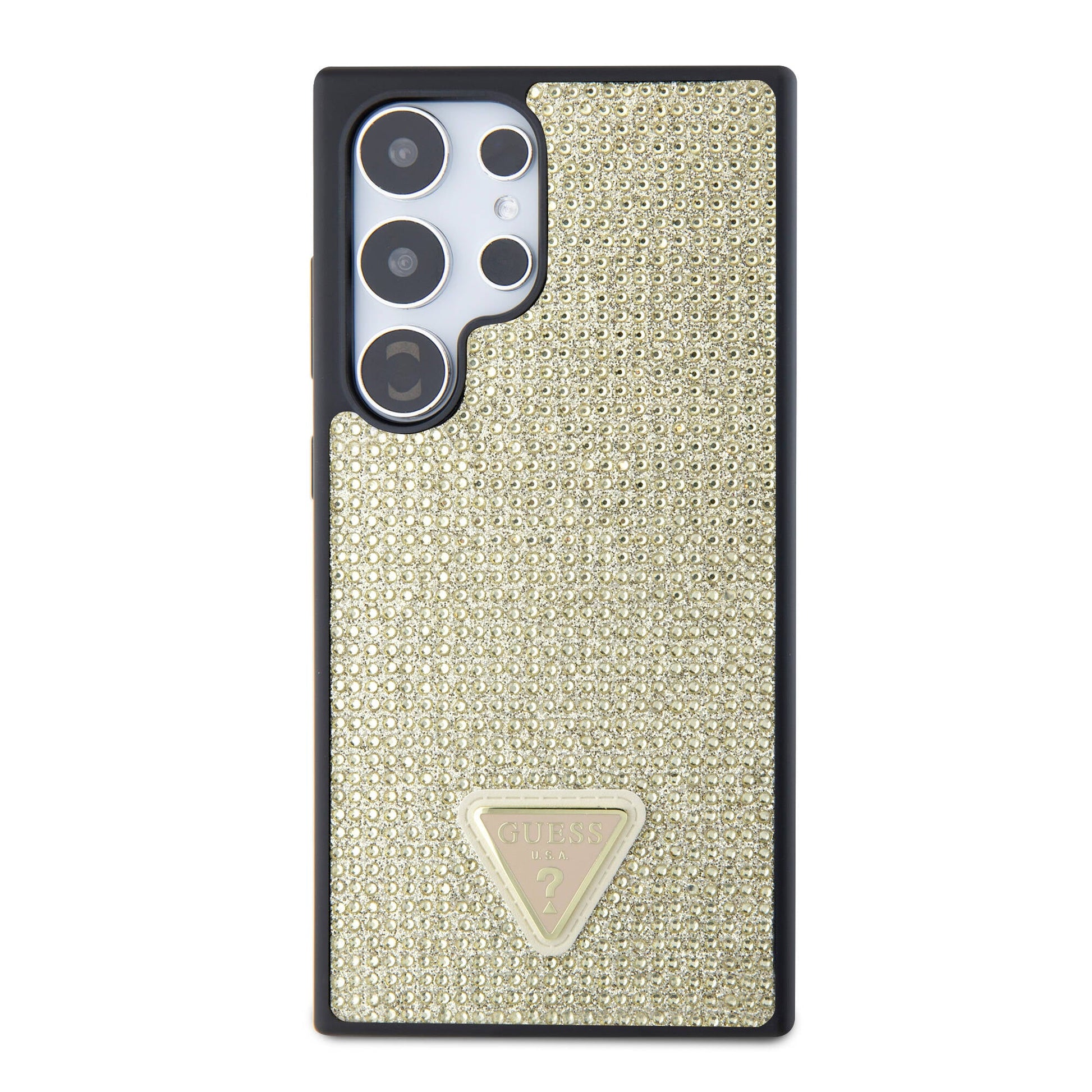 Galaxy S24 Ultra Kılıf Guess Orjinal Lisanslı Taşlı Arka Yüzey Üçgen Logolu Kapak - Görsel 5