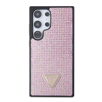 Galaxy S24 Ultra Kılıf Guess Orjinal Lisanslı Taşlı Arka Yüzey Üçgen Logolu Kapak - Görsel 2